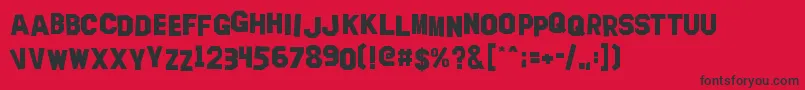 HollywoodCapital Font – Black Fonts on Red Background