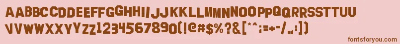 HollywoodCapital Font – Brown Fonts on Pink Background