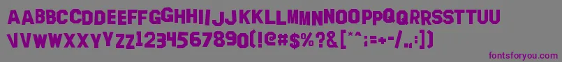 Шрифт HollywoodCapital – фиолетовые шрифты на сером фоне