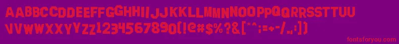 HollywoodCapital-fontti – punaiset fontit violetilla taustalla