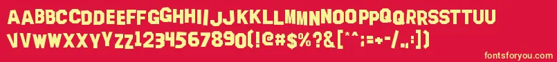 フォントHollywoodCapital – 黄色の文字、赤い背景
