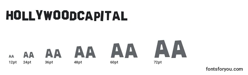 HollywoodCapital Font Sizes