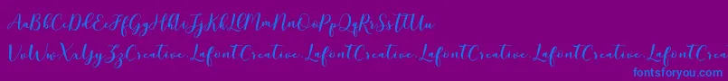 MottonaDemo Font – Blue Fonts on Purple Background