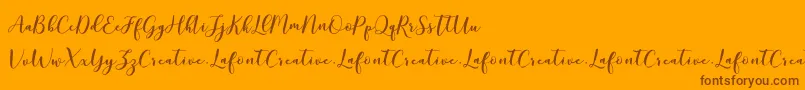 MottonaDemo Font – Brown Fonts on Orange Background