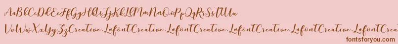 MottonaDemo Font – Brown Fonts on Pink Background