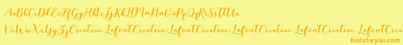 MottonaDemo Font – Orange Fonts on Yellow Background