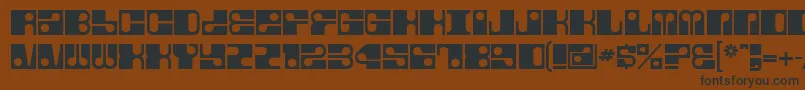 Czcionka Fore – czarne czcionki na brązowym tle