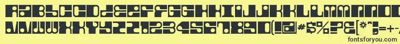 Fonte Fore – fontes pretas em um fundo amarelo