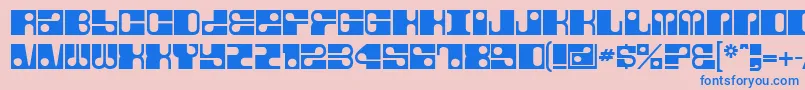 Fore Font – Blue Fonts on Pink Background