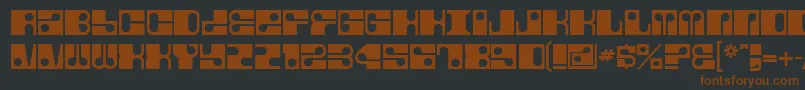 Fonte Fore – fontes marrons em um fundo preto
