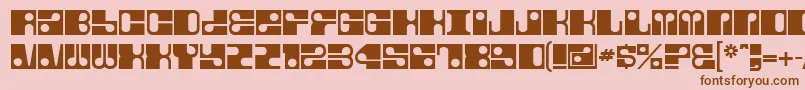Czcionka Fore – brązowe czcionki na różowym tle