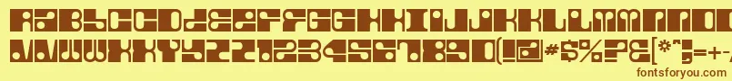 Fore Font – Brown Fonts on Yellow Background