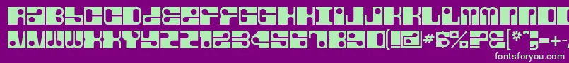 fuente Fore – Fuentes Verdes Sobre Fondo Morado