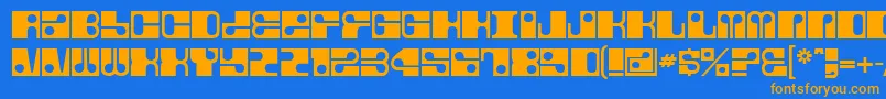 Fore Font – Orange Fonts on Blue Background