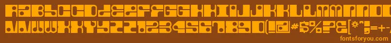 Fore Font – Orange Fonts on Brown Background