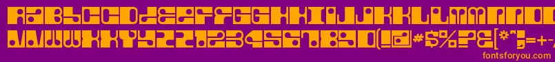 Fore Font – Orange Fonts on Purple Background