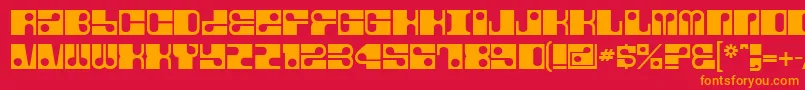 Fore Font – Orange Fonts on Red Background