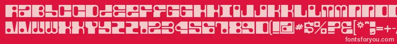 Fore Font – Pink Fonts on Red Background