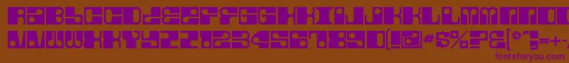 Fore Font – Purple Fonts on Brown Background