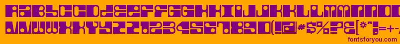 Fore Font – Purple Fonts on Orange Background