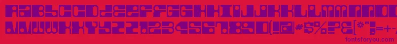 Fore Font – Purple Fonts on Red Background