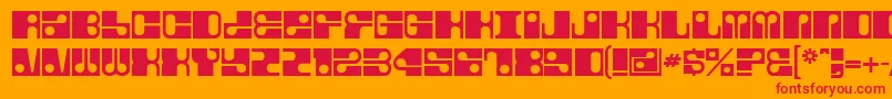 Fore Font – Red Fonts on Orange Background