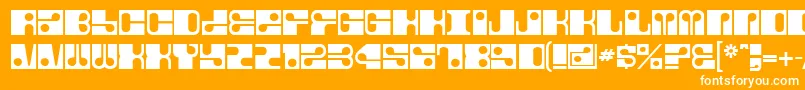 Fore-fontti – valkoiset fontit oranssilla taustalla