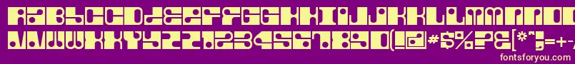 Fore Font – Yellow Fonts on Purple Background