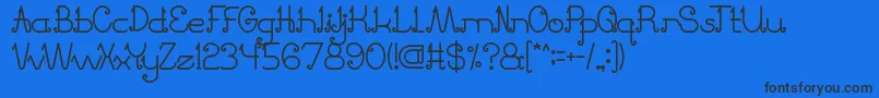 Шрифт PrettyClever – чёрные шрифты на синем фоне