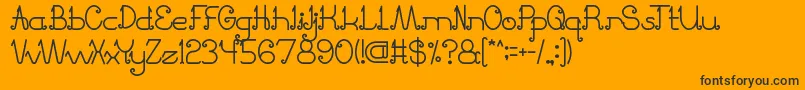 PrettyClever Font – Black Fonts on Orange Background