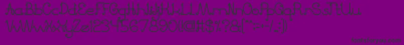 PrettyClever-Schriftart – Schwarze Schriften auf violettem Hintergrund