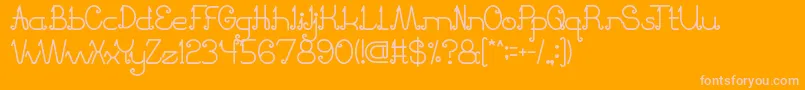 PrettyClever Font – Pink Fonts on Orange Background