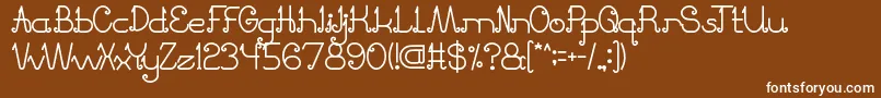 PrettyClever Font – White Fonts on Brown Background