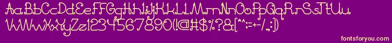 PrettyClever Font – Yellow Fonts on Purple Background