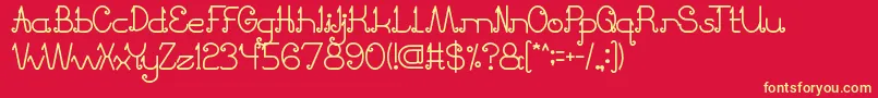 PrettyClever Font – Yellow Fonts on Red Background