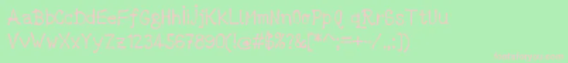 DccMarkerLatinoByDccanim Font – Pink Fonts on Green Background