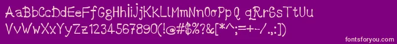 DccMarkerLatinoByDccanim Font – Pink Fonts on Purple Background