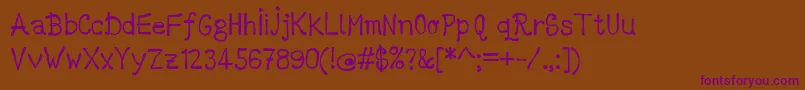 Шрифт DccMarkerLatinoByDccanim – фиолетовые шрифты на коричневом фоне
