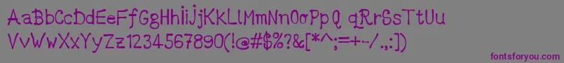 DccMarkerLatinoByDccanim Font – Purple Fonts on Gray Background
