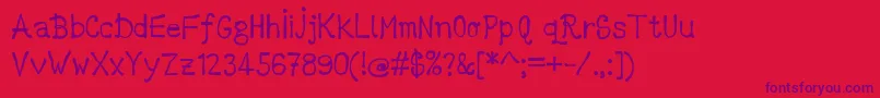 fuente DccMarkerLatinoByDccanim – Fuentes Moradas Sobre Fondo Rojo