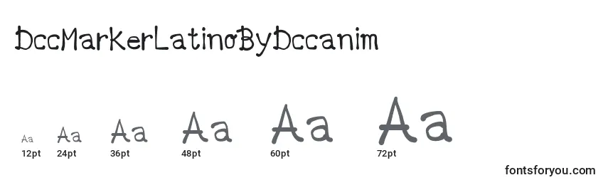 DccMarkerLatinoByDccanim Font Sizes