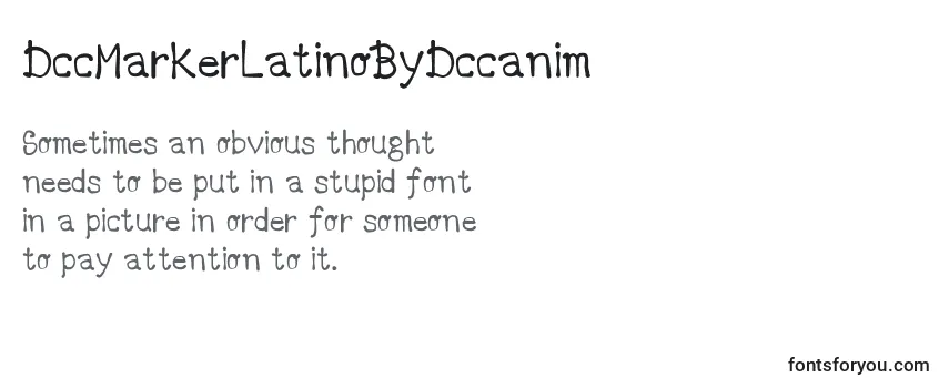 Review of the DccMarkerLatinoByDccanim Font