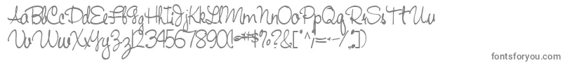 Шрифт Handwriting53Bold – серые шрифты на белом фоне