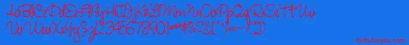 Шрифт Handwriting53Bold – красные шрифты на синем фоне