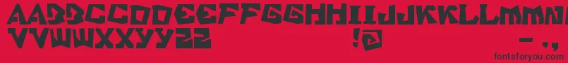 Sbstratford Font – Black Fonts on Red Background
