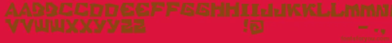 Sbstratford Font – Brown Fonts on Red Background
