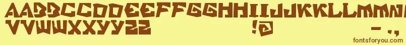 Sbstratford Font – Brown Fonts on Yellow Background