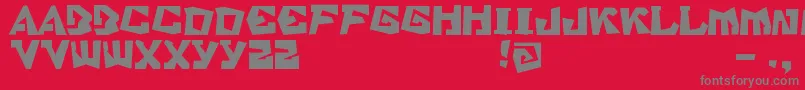 フォントSbstratford – 赤い背景に灰色の文字
