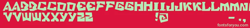 Sbstratford Font – Green Fonts on Red Background