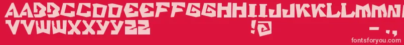 Sbstratford Font – Pink Fonts on Red Background